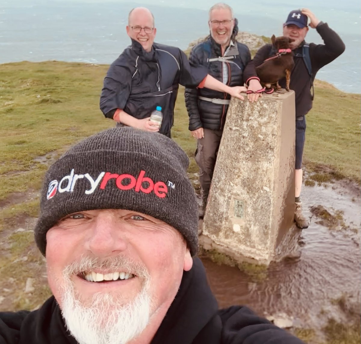 A muddy wet windy walk along the coastal path in training for our Welsh 3 Peaks in July. 
Oh what fun we had😁
Raising money for <a href="/Masonic_Charity/">Masonic Charitable Foundation</a> click on the QR code to donate❣️
<a href="/WestWalesMason/">West Wales Mason</a> 
#freemasonry