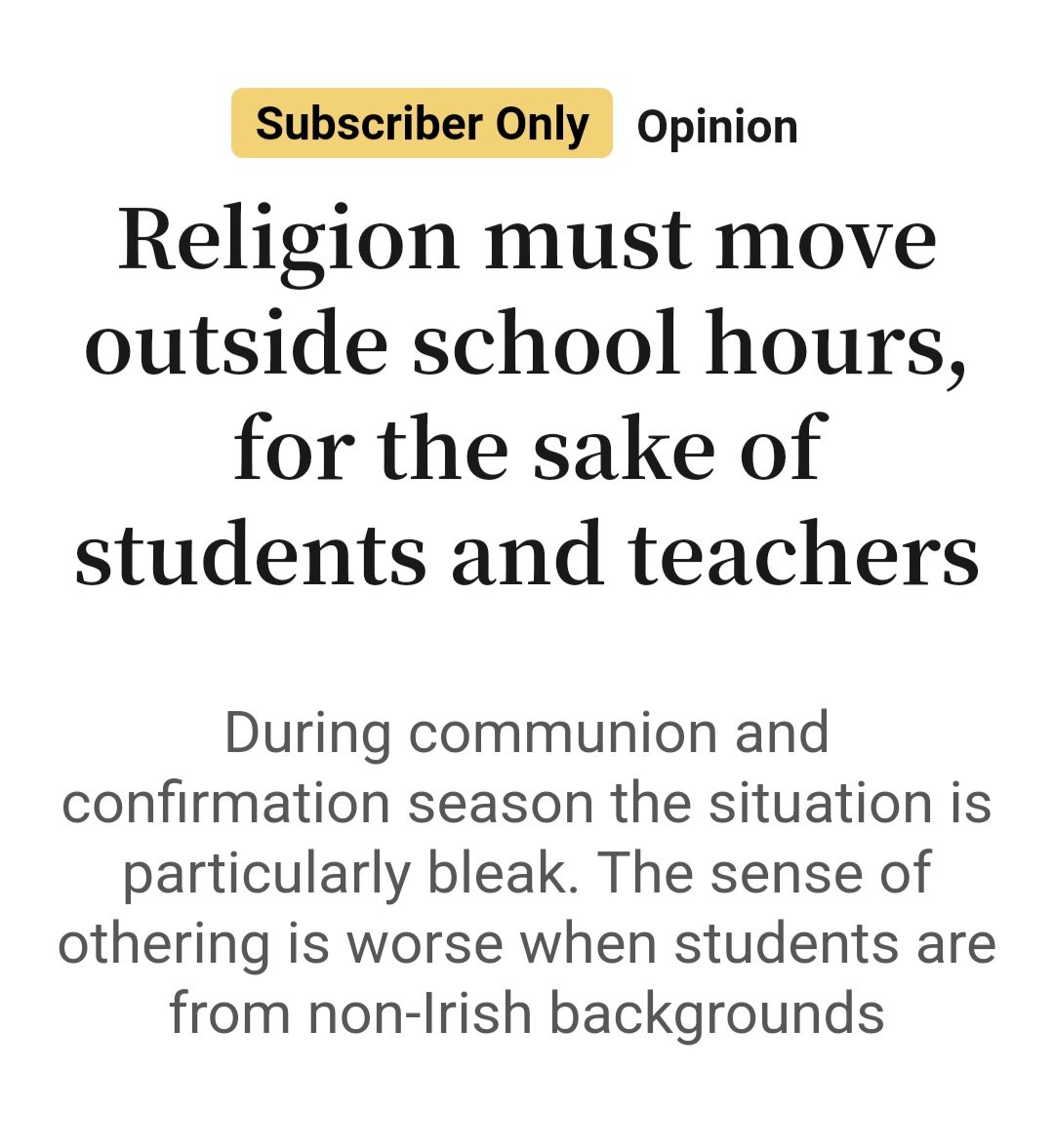 patricej36's tweet photo. So schools don't want to teach religion but will teach them about pronouns and a trans ideology.

I'd prefer my child to learn about religion rather than confuse her mind about a mental illness.

If parents don't want their child to learn about the sacraments of first communion or confirmation then they can opt them out or send their child to an educate together school.

#IrelandOptsOut