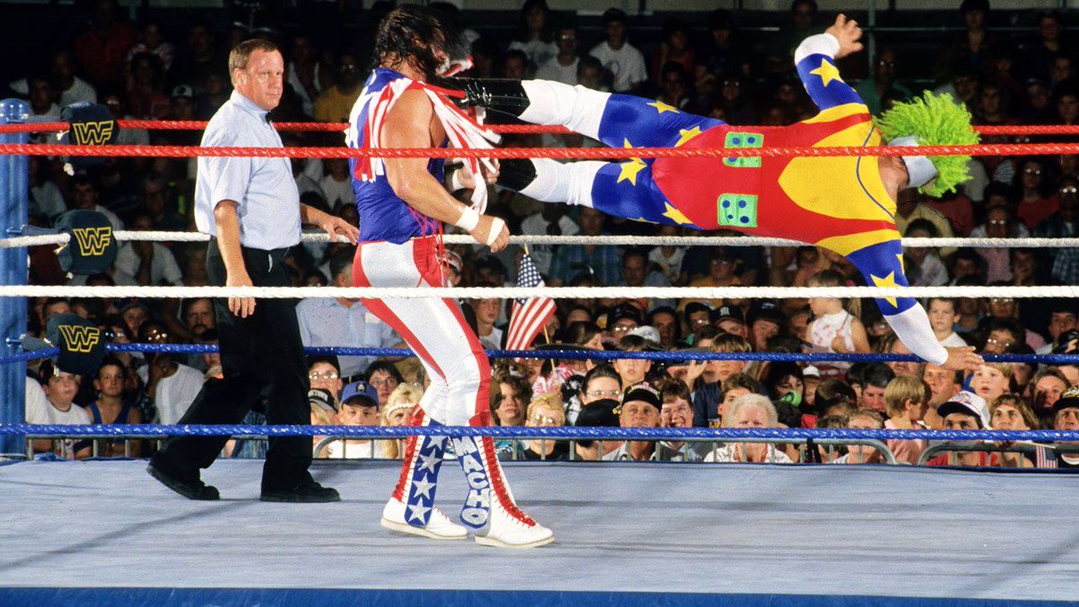 📸 WWF Action Shot! #WWF #WWE #Wrestling #RandySavage #DoinktheClown