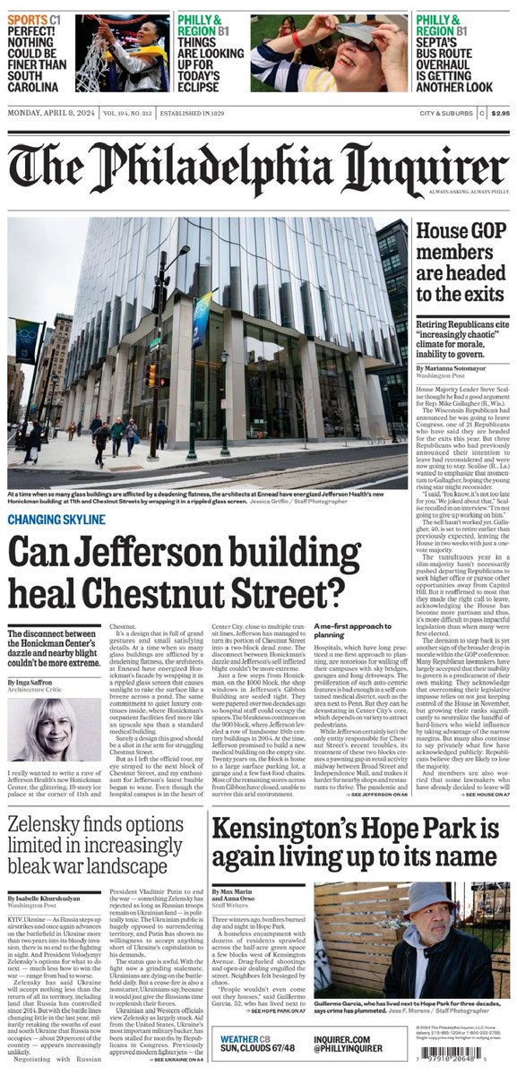 🇺🇸 Can Jefferson Building Heal Chestnut Street? ▫The disconnect between the Honickman Centres dazzle and nearby blight couldn't be more extreme ▫@IngaSaffron #frontpagestoday #USA @PhillyInquirer 🇺🇸