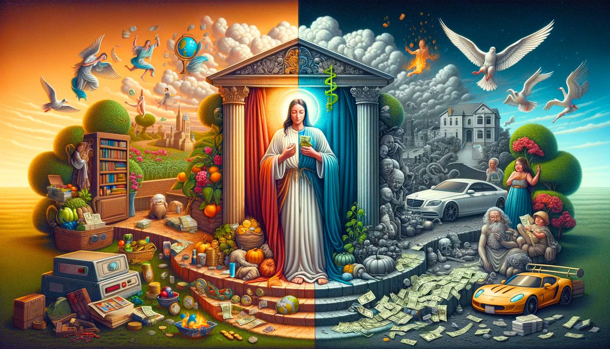 Le 𝗦𝘂𝗰𝗰𝗲̀𝘀 matériel est-il un 𝘃𝗶𝗰𝗲 ou une 𝘃𝗲𝗿𝘁𝘂 ?
 
 🙏 En Europe du Sud montrer sa richesse est presque un péché. Pourquoi ? La doctrine catholique prône l'humilité et le service, mettant la pudeur financière sur un piédestal.
 
 En France, la réussite est