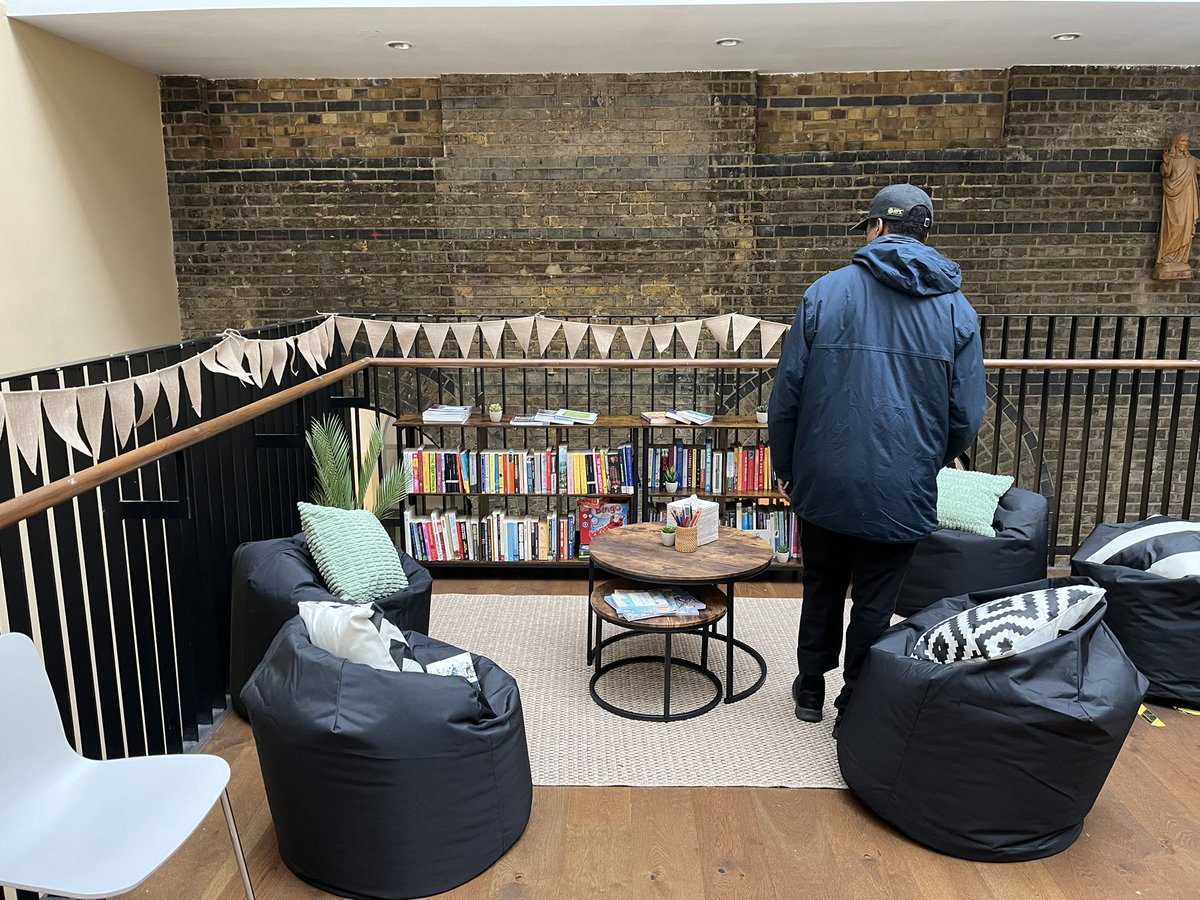 Have you seen the new wellbeing area up in our Winter Garden?🍃☺️ Together, staff, volunteers and clients teamed up to create a space where visitors can grab a book, access art materials, or just take a quiet moment to relax. We’re so pleased with how it’s turned out!💛