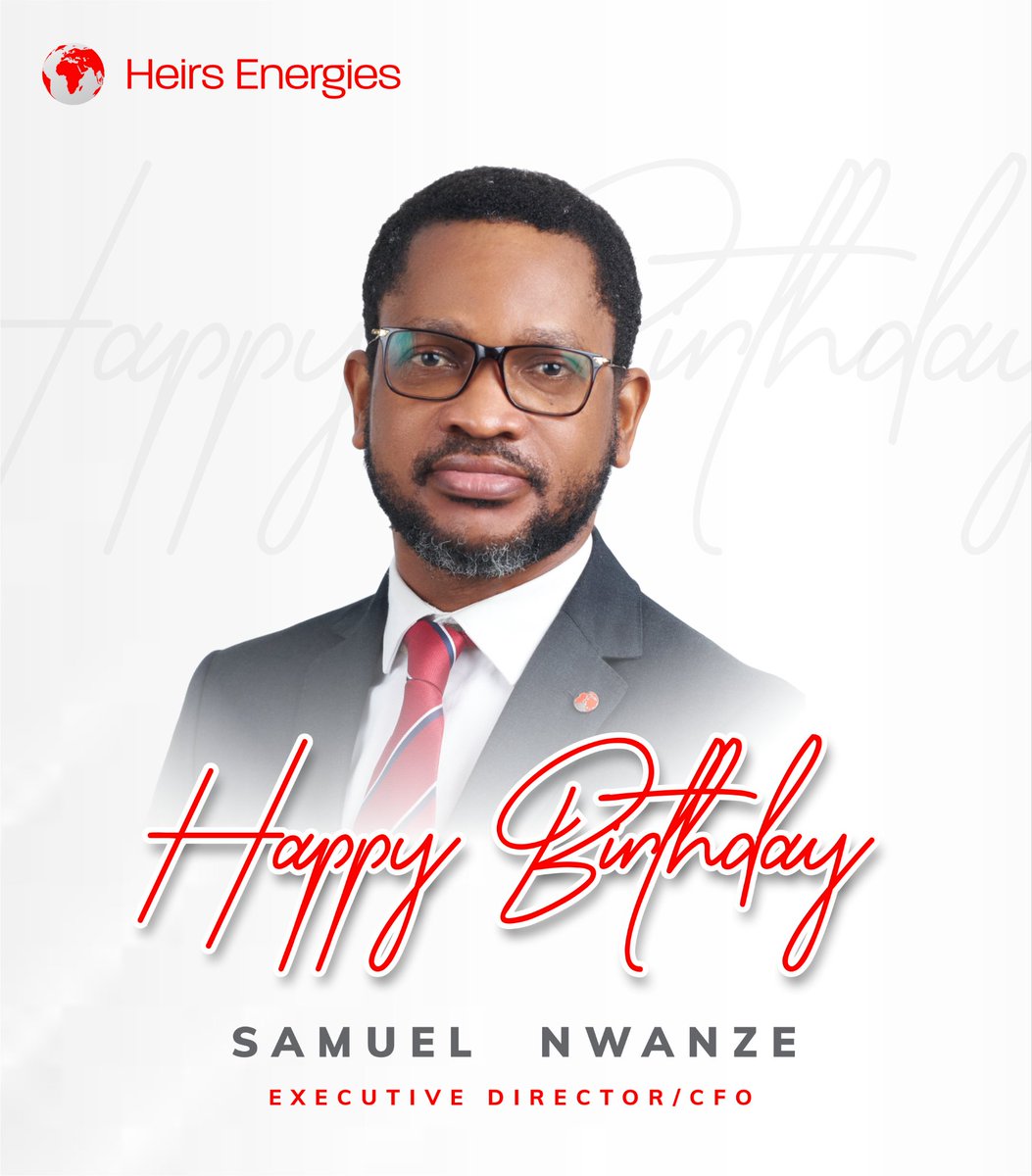 Happy Birthday to our incredible Executive Director/CFO, Sam Nwanze!

Your dedication and hard work inspire us every day. Here's to another year of making a positive impact and achieving great things. 

#HeirsEnergies #HappyBirthday