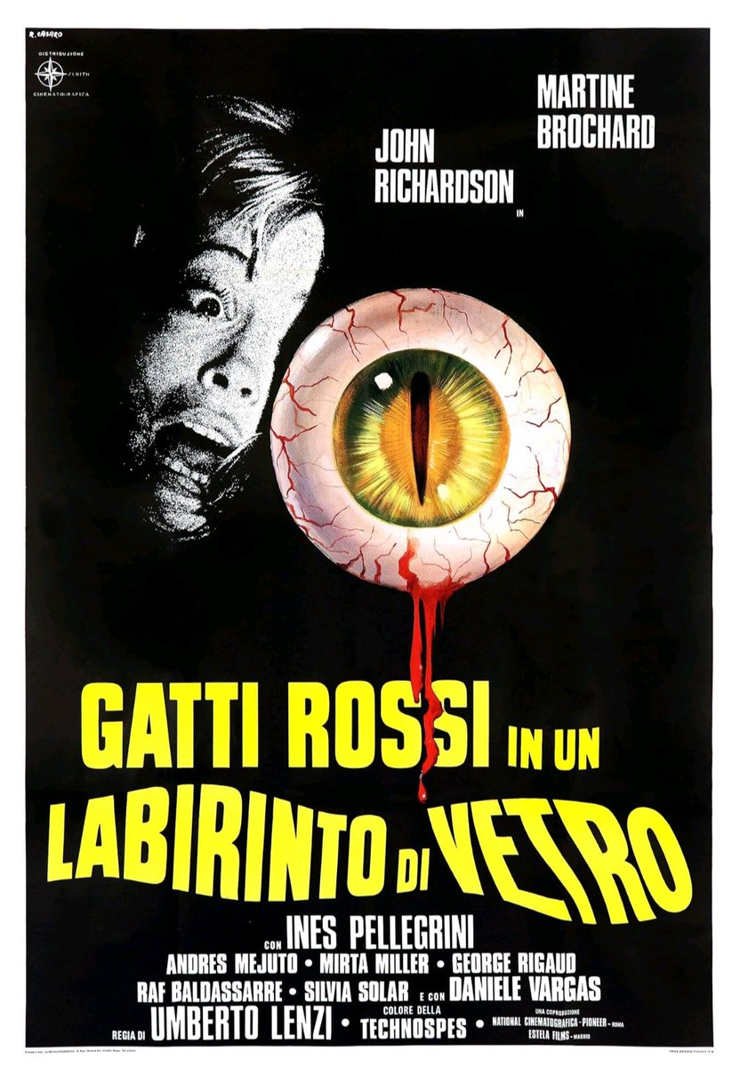 Italian movie poster for #UmbertoLenzi's #Eyeball (1975) #MartineBrochard #JohnRichardson
#Giallo