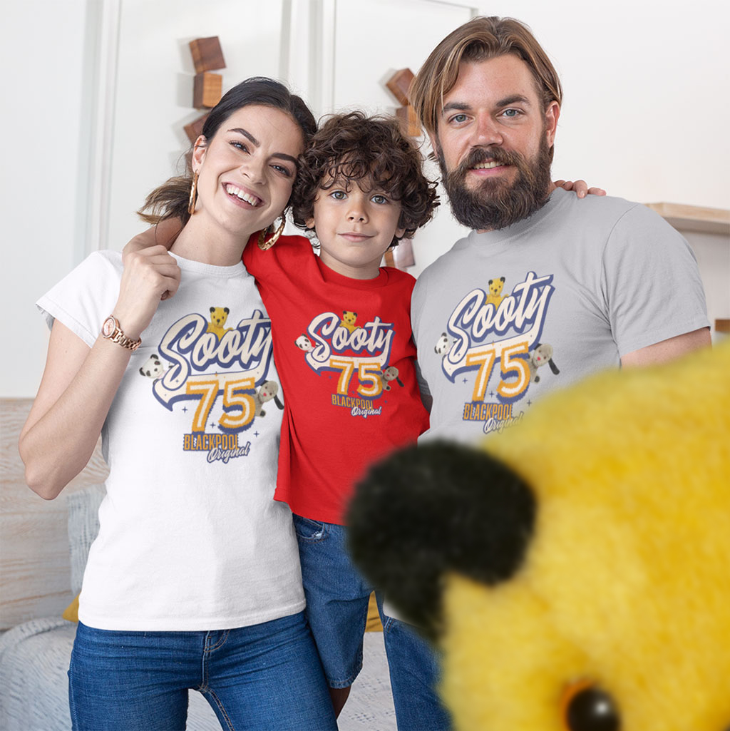 Sooty's 75th anniversary t-shirts have landed! Get yours at the Sooty Shop and use discount code ANNIVERSARY10 to get 10% off a Sooty hand puppet. Simply add your products to the cart and apply the code at the checkout. Get yours here >> sootyshop.com/collections/75… #CosTootyPooSmesh