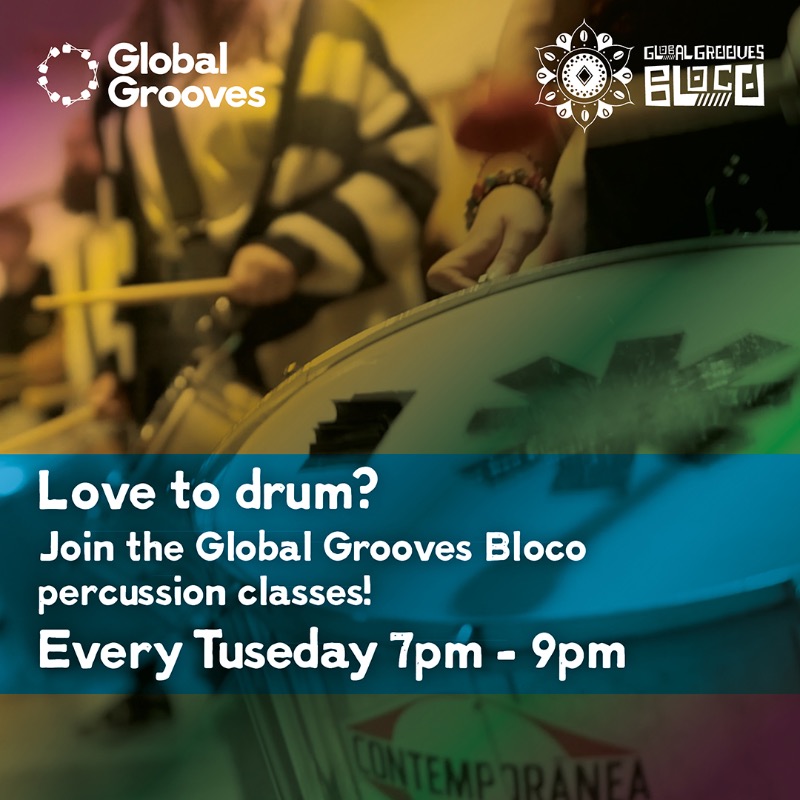 💃🥁🎷 Tonight is for Carnival Groove! Join us 7-9pm for dance, drumming, and horns. Plus, monthly horn classes with Jack Tinker every 2nd Sunday, 10:30am-12:30pm. More at tinyurl.com/32pjb2t2/ #GGBloco #Melody #Carnival #GlobalGrooves #Drum #Dance