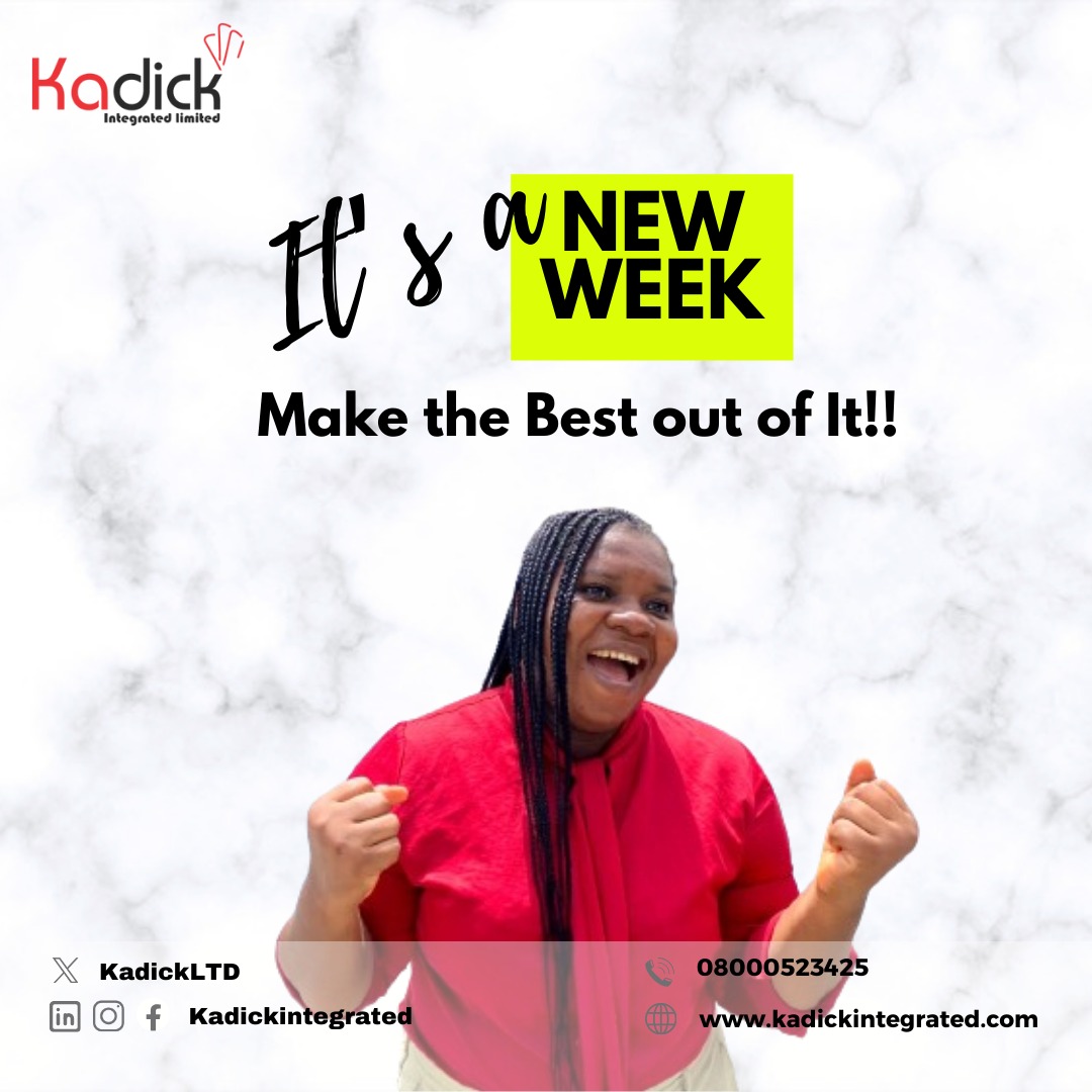 Success is to wake up each morning and consciously decide that today will be the best day of your life🎉😘. Happy Monday!!🥰💐
Cheers 🥂

#newweek #happymonday #grinding #finances #keepthriving #kadickmoni #kadickintegrated #fintech #fintechcompany
