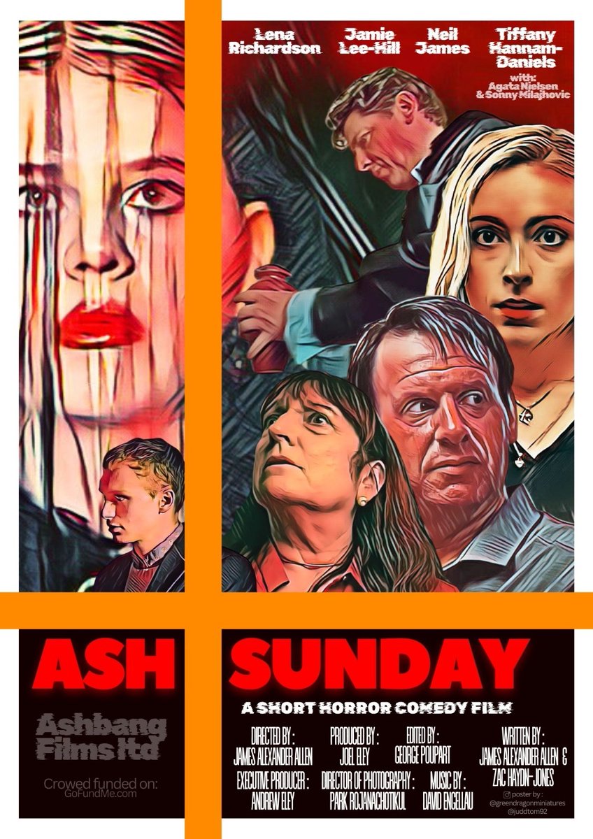 I’m delighted to confirm that Ash Sunday is complete, and will be screening privately on April 22nd. @LenaRichUK @AgataNielsen @TiffanyHD @JamieLeeHill2