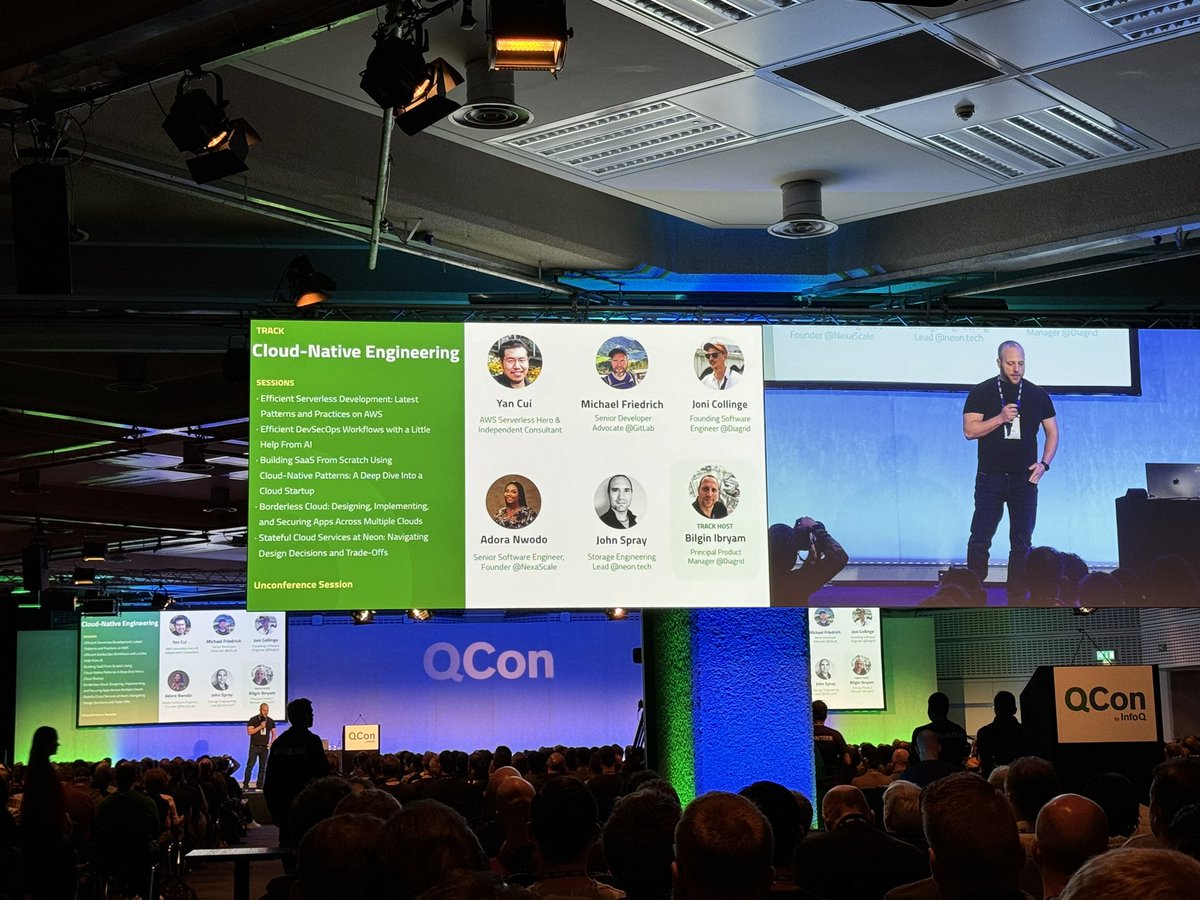 #cloudnative engineering track at @qconlondon 🌤️ Proud to join fantastic speakers @AdoraNwodo @theburningmonk @dotjson @jcsp_tweets hosted by @bibryam 🌟 Ground floor, all day. 🚀 qconlondon.com/track/apr2024/… #qconlondon