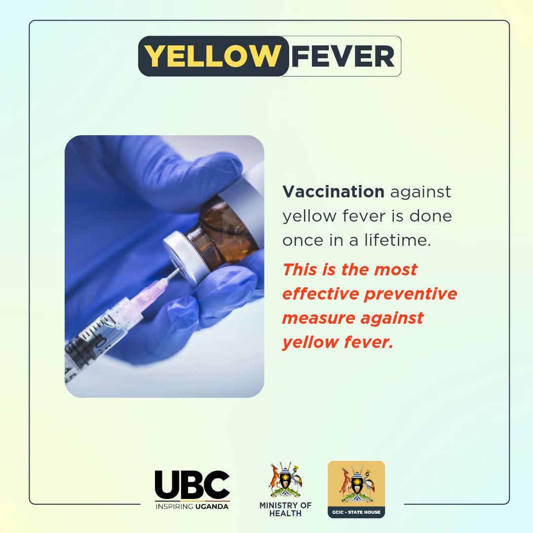 A yellow fever mass vaccination campaign is starting this April, all adults aged up to 60 years are advised to go to health facilities and outreach vaccination posts vaccination during this campaign. However, it’s important to note that this vaccination is done once a lifetime.