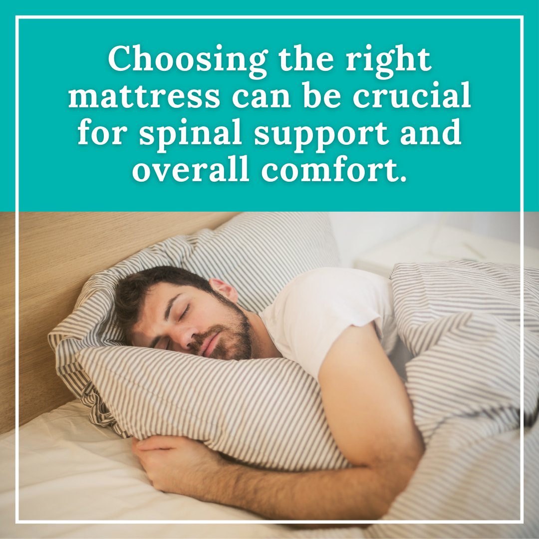 🛌 Have you ever questioned if your mattress is helping or hindering spinal health? Opt for a mattress that offers adequate support for your body's curves, and consider your preferred sleeping position. Medium-firm mattresses often strike a good balance between comfort &amp; support!
