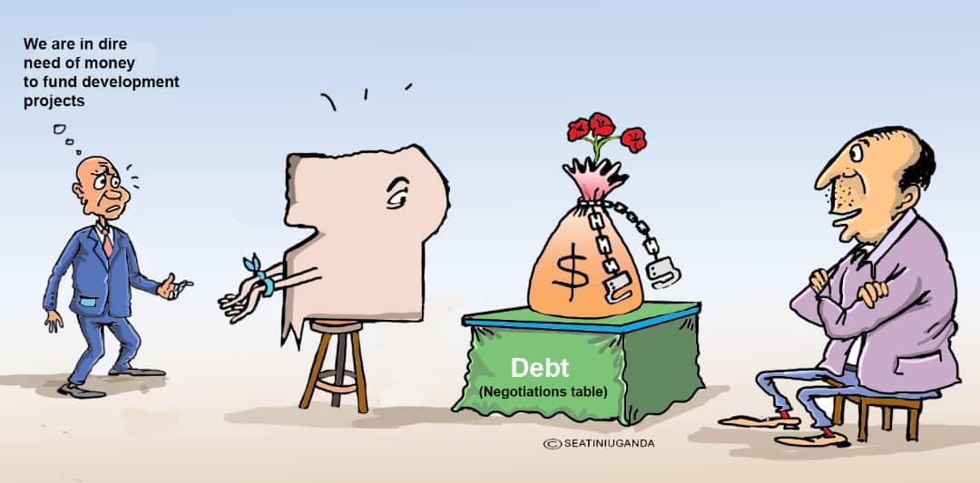 #CartoonoftheWeek
Most African countries face constraints in debt negotiation due to extensive spending needs, often leading to borrowing under unfavorable conditions. What can government do to mitigate potential negative impacts of indiscriminate borrowing such as debt traps?