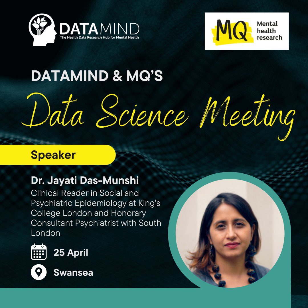 🌱 Are you ready to tackle #mentalhealth inequalities through data-driven insights? Join us and @MQmentalhealth at our upcoming #DataScience Meeting where Jayati Das-Munshi will discuss maximising the potential of large-scale data. ➡️ow.ly/RfF150QJbAi #ECRchat