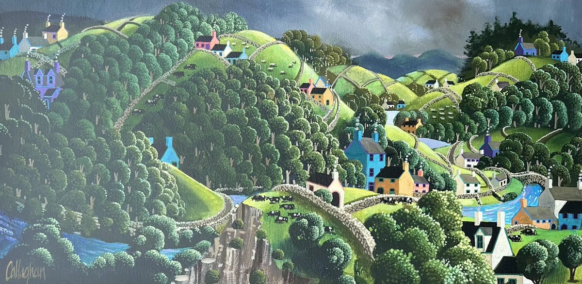 George Callaghan ‘Glens Of Antrim’ Oil/acrylic 16” x 31.5” eakingallery.co.uk/product/glens-… PM for further enquiries Free UK and Ireland delivery Viewings by appointment #ireland #belfast #northernireland #discoverni #uk #photography #irishart #irish #travel #belfastcity #nature #ni