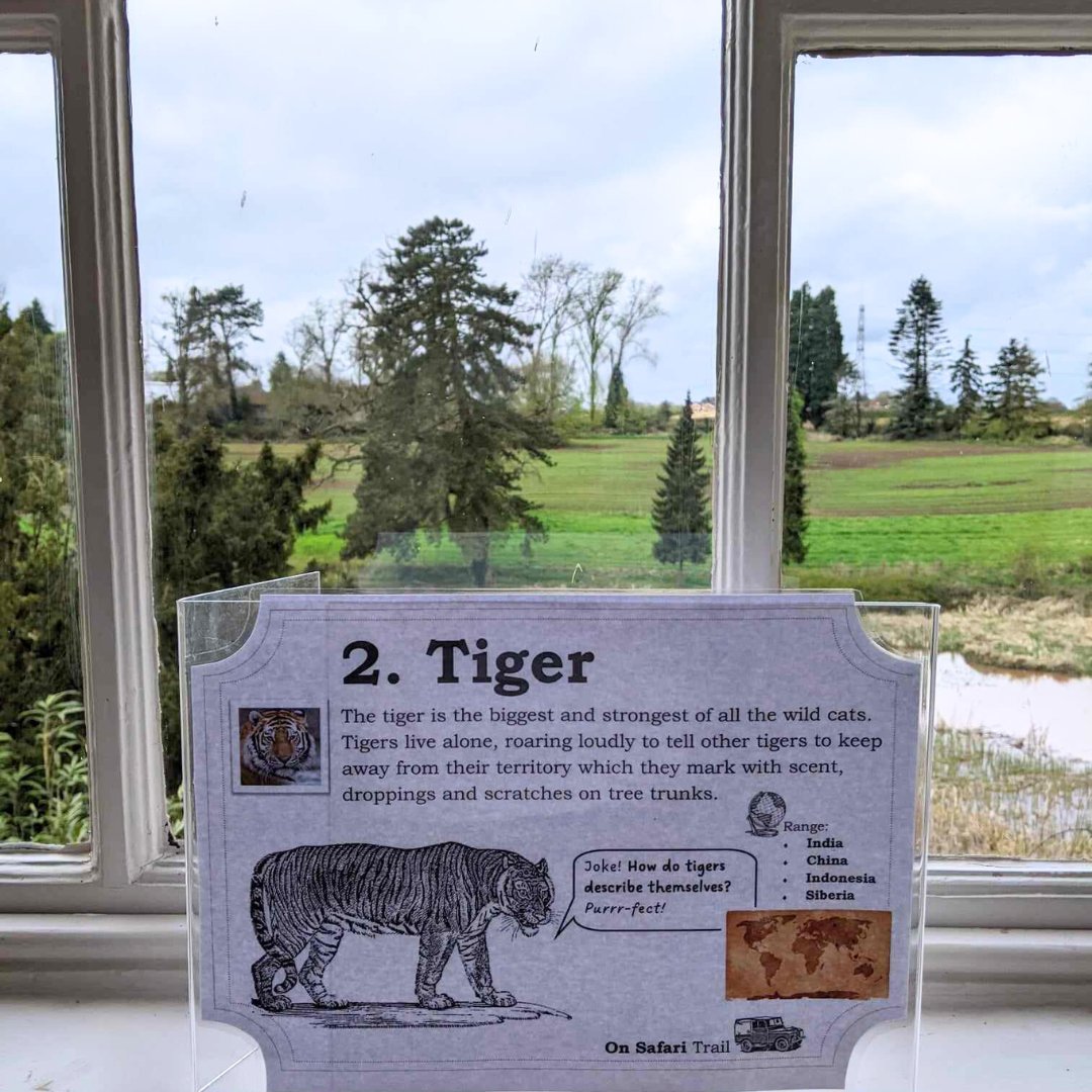 We’ve extended our safari trail until Sunday 14th April! Enjoy hunting for the safari animals around the Bishop’s Palace and @worcestermuseum for a whole extra week. Get a head start with this clue to where our Tiger is hiding! 🐅 Whole site admission plus 50p paid on the door.