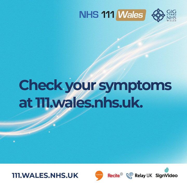 Did you know you can check symptoms, get trusted health advice and more at 111.wales.nhs.uk?