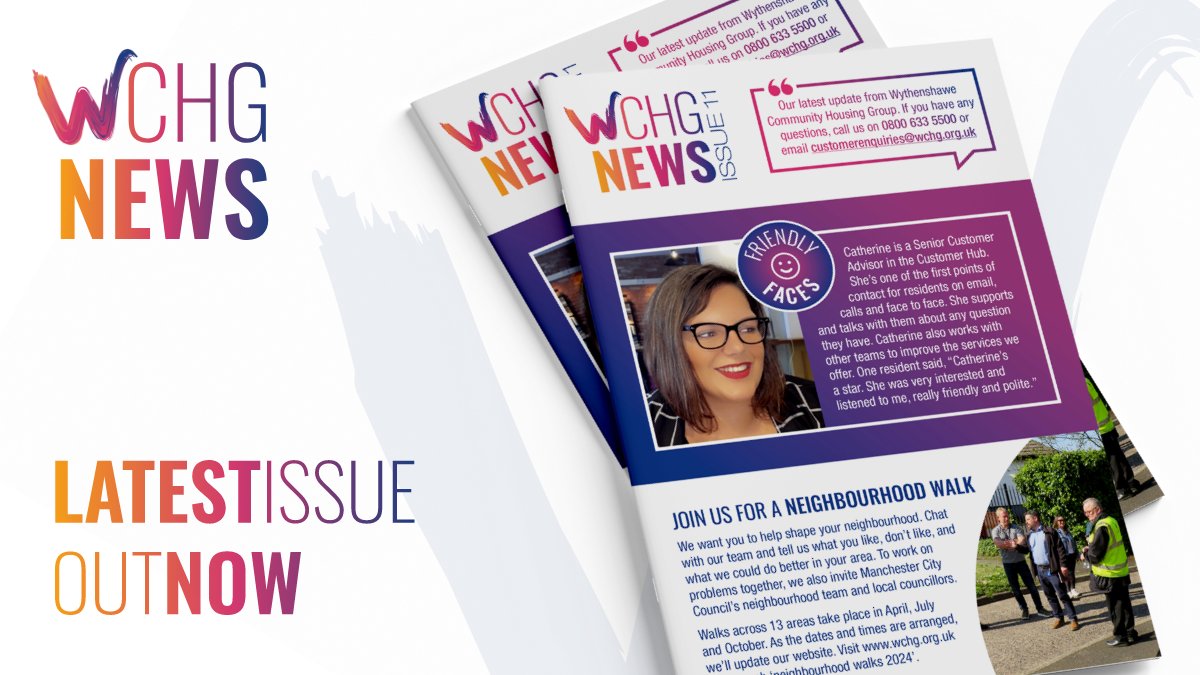 WCHG News is finally here! 📰🎉 In this issue, you can expect to see: 👉 What's happening in Wythenshawe 👉 You said, we're doing 👉 Neighbourhood walks and much more! What are you waiting for? Give it a read: ow.ly/AZK250R9hnF #Wythenshawe #WCHGNews