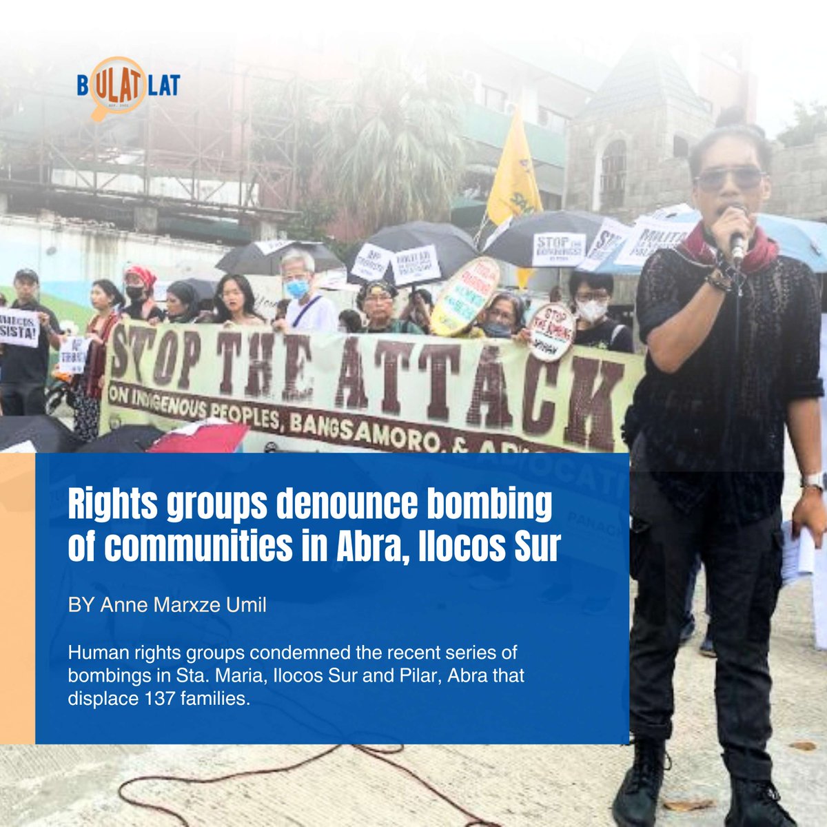 'These bombings, which have been described by locals as overkill, are not only a gross violation of human rights but also a reckless display of force.” Read: bulatlat.com/2024/04/06/rig…