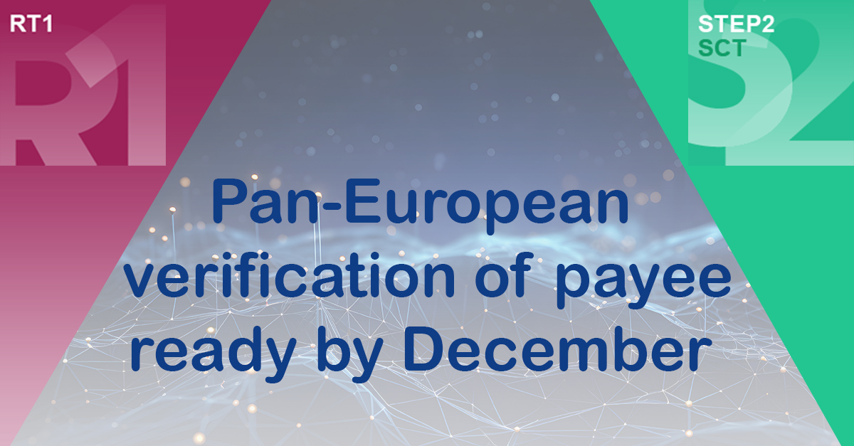 EBA CLEARING to roll out pan-European verification of payee by December 2024: new feature is available for SEPA services and is part of a community effort to take instant payments to the next level. Read press release bit.ly/3vPLQdG