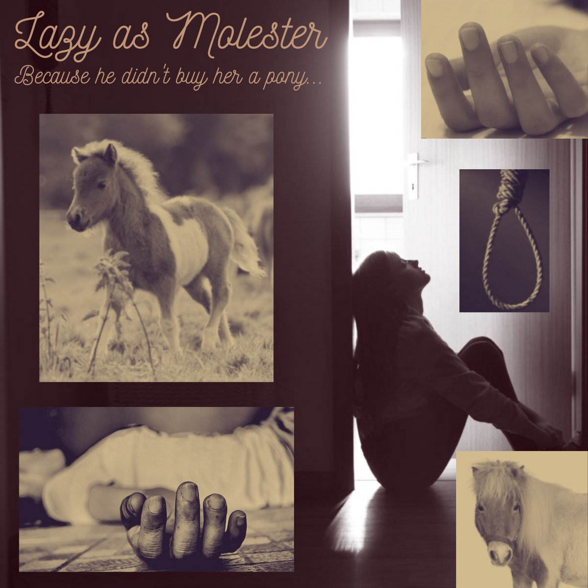 Lazy as Molester - Because he didn't buy her a pony​.​.​.

A wall of barely manipulated, slowly evolving harsh noise static, as always flavored with black humor.

sadorituals.bandcamp.com/album/because-…

#lazyasmolester #sadorituals #harshnoise #harshnoisewall #hnw #noise #noisemusic