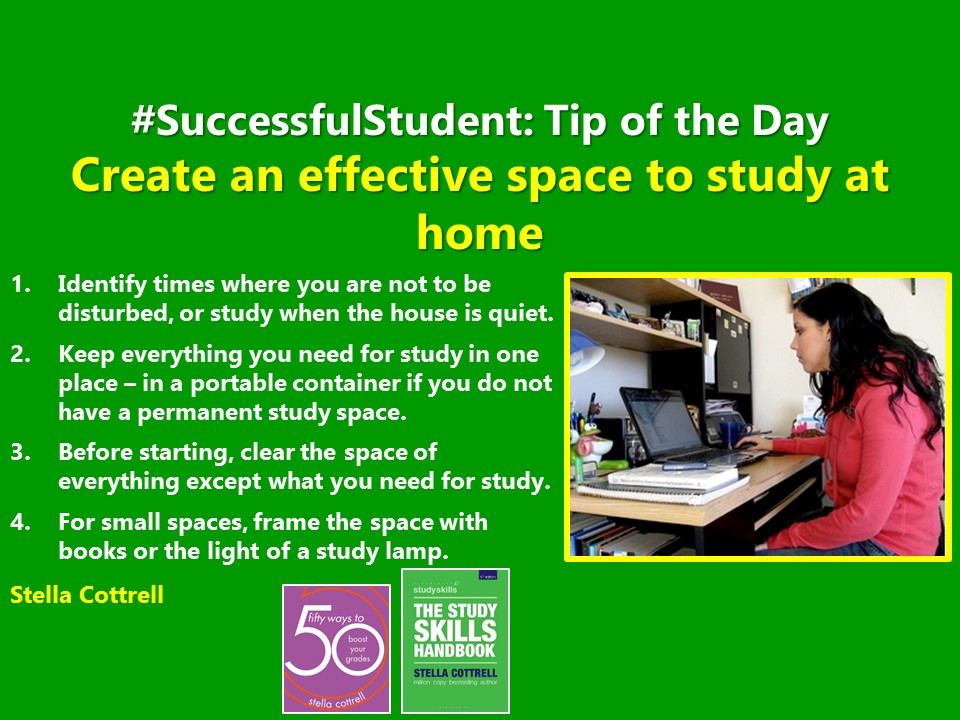 #SuccessfulStudent Create an effective space to study at home #Students #student #study #studying #studentlife #studygram #studentsuccess #college @BloomsburyStudy #collegelife #exams #amlearning #studyplus #University #unilife #uni