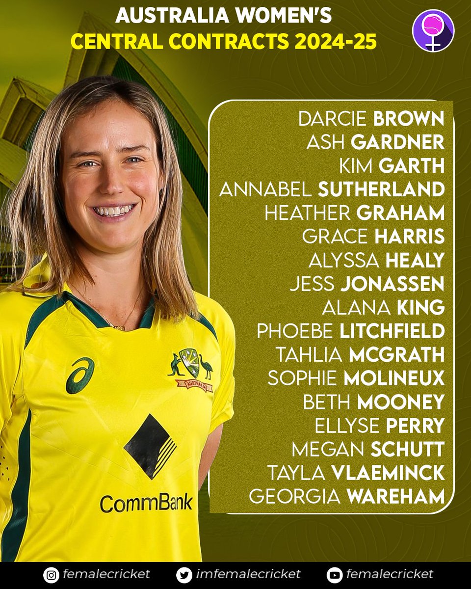 Central Contract Announced ✅ • Sophie Molineux has returned to Cricket Australia's central contract list. #CricketTwitter