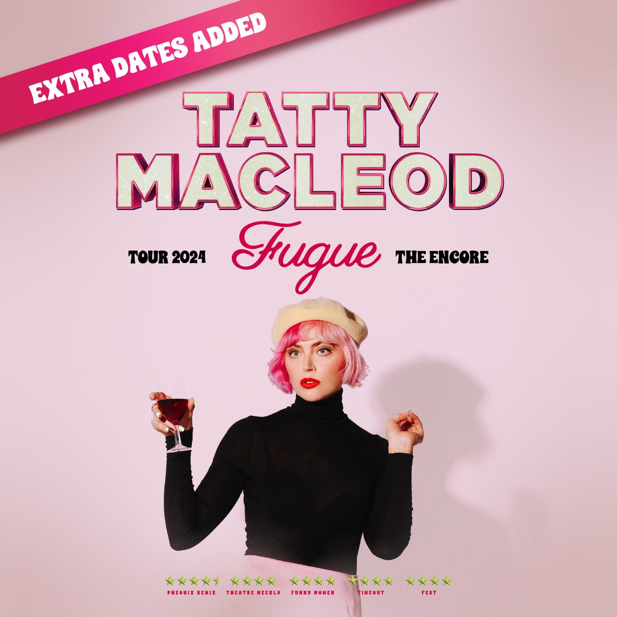 🎉🚨 Just Announced - Tatty Macleod 🚨🎉 Hot off the back of a sold-out Edinburgh Fringe run, @TattyMacleod is bringing her certain je ne sais quoi to the stage with her debut hour of comedy: FUGUE! 💗 Tatty Macleod: Fugue 📆 Fri 29 Nov 2024 ⏰ On Sale: Fri 12 Apr, 10am