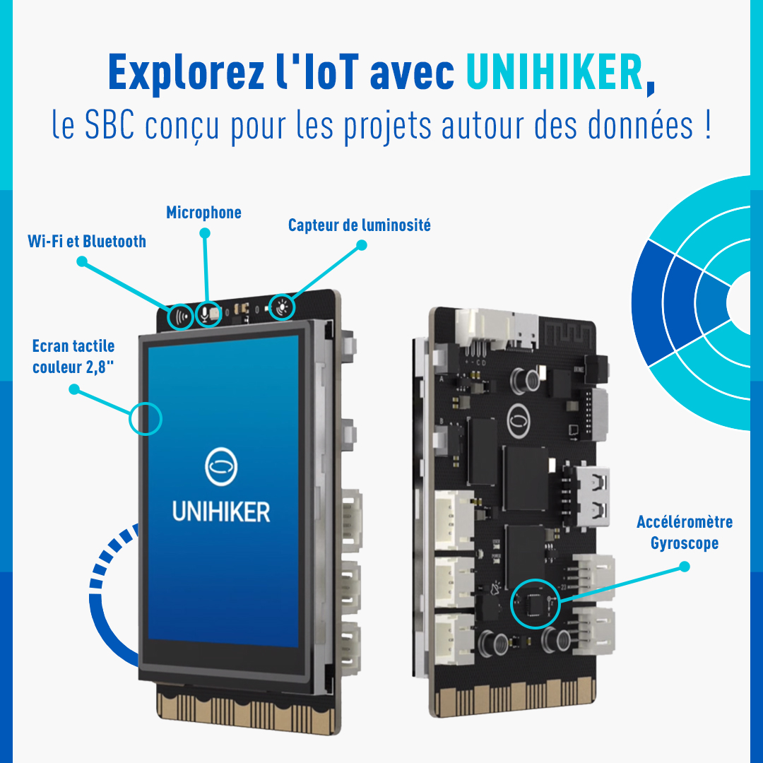 🆕 Explorez l'IoT et les données avec @UNIHIKER 🆕 🌐 Service IoT intégré pour stocker des données via MQTT avec accès en temps réel sur le Web 🚀 Multiples capteurs embarqués 👉 kubii.com/fr/4289-carte-…