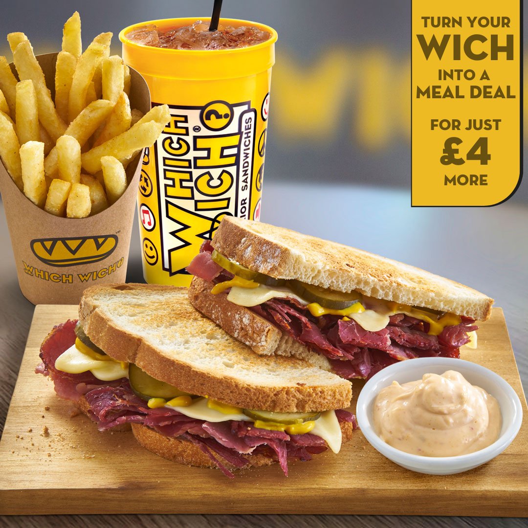 Let's face it, every great WICH deserves a sidekick and a sip! 🍟🥤

Elevate your sandwich experience by adding fries and a drink for just £4 more!🤙

#whichwichuk #bestsandwich #getyourwichon #mealdeal #combo #foodie #london #MealDealMagic #ComboCravings