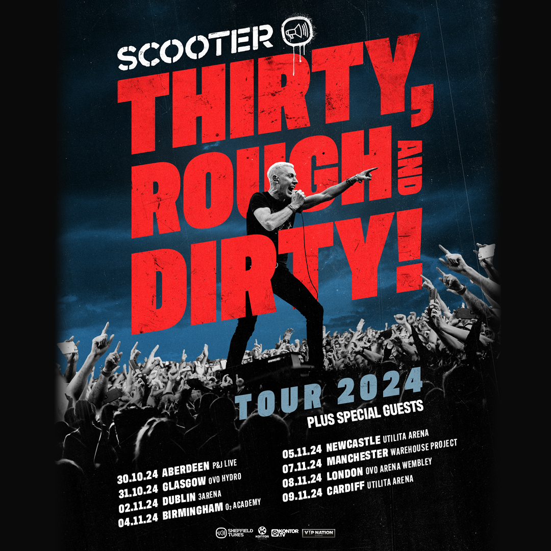 Arguably one of Europe’s most successful techno acts, @Scooter_Techno return to the UK as part of their 30th-anniversary tour, the ‘Thirty, Rough and Dirty’ tour - Monday 04 November. Priority Tickets on sale 10am Wed 10 April. Head to #O2Priority - amg-venues.com/rAZR50RaeMi