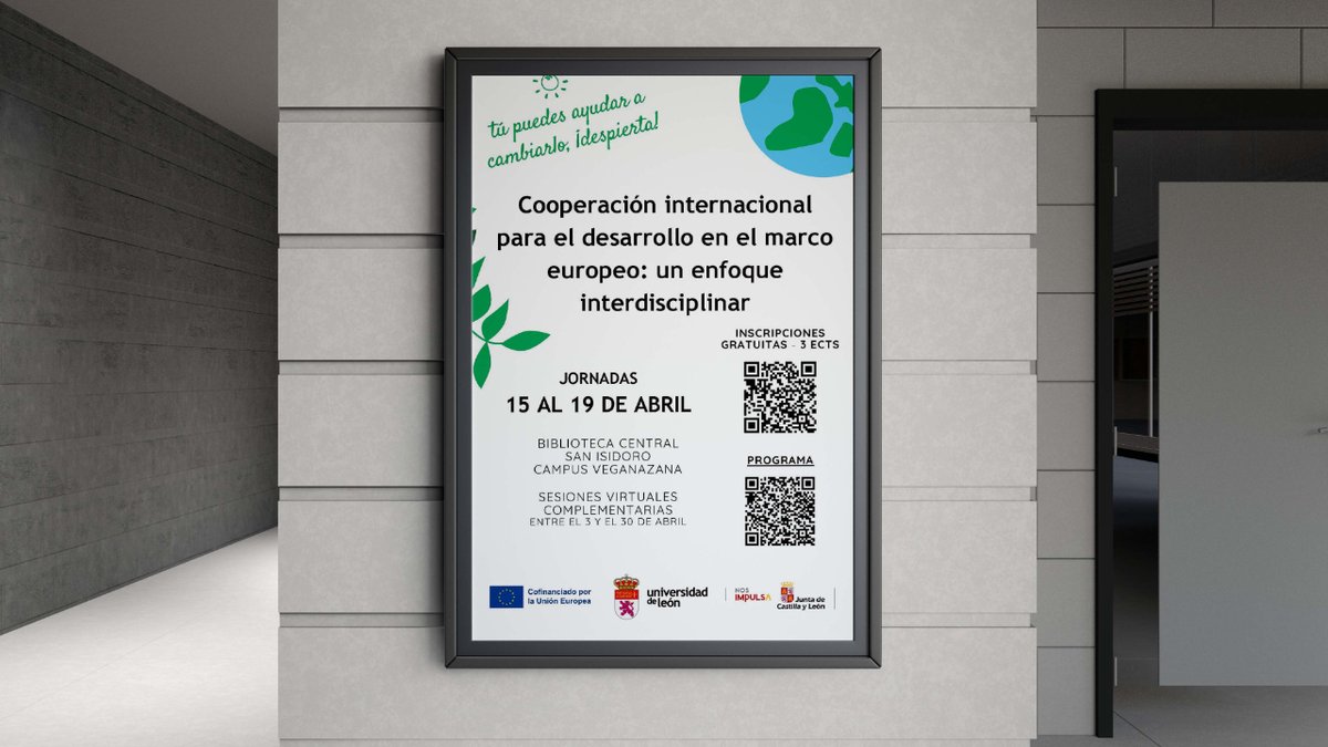 🌎Del 15 al 19 de abril, León será el epicentro de la Cooperación Internacional para el Desarrollo. El Vice. de Internacionalización organiza unas Jornadas para sensibilizar sobre el contexto internacional y promover oportunidades de colaboración. unileon.es/noticias/leon-…