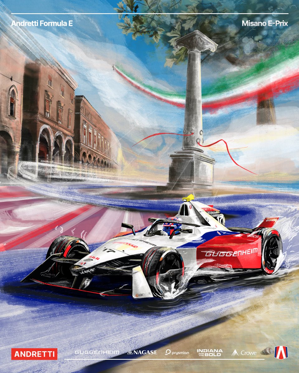 BELLA ITALIA 😍🇮🇹 #MisanoEPrix This weekend we’re back in Italy, racing for the first time at the iconic @circuitomisano! To celebrate, local artist and motorsport mega fan @sarafound1 has designed this stunning poster, inspired by the Emilia-Romagna region 🙌