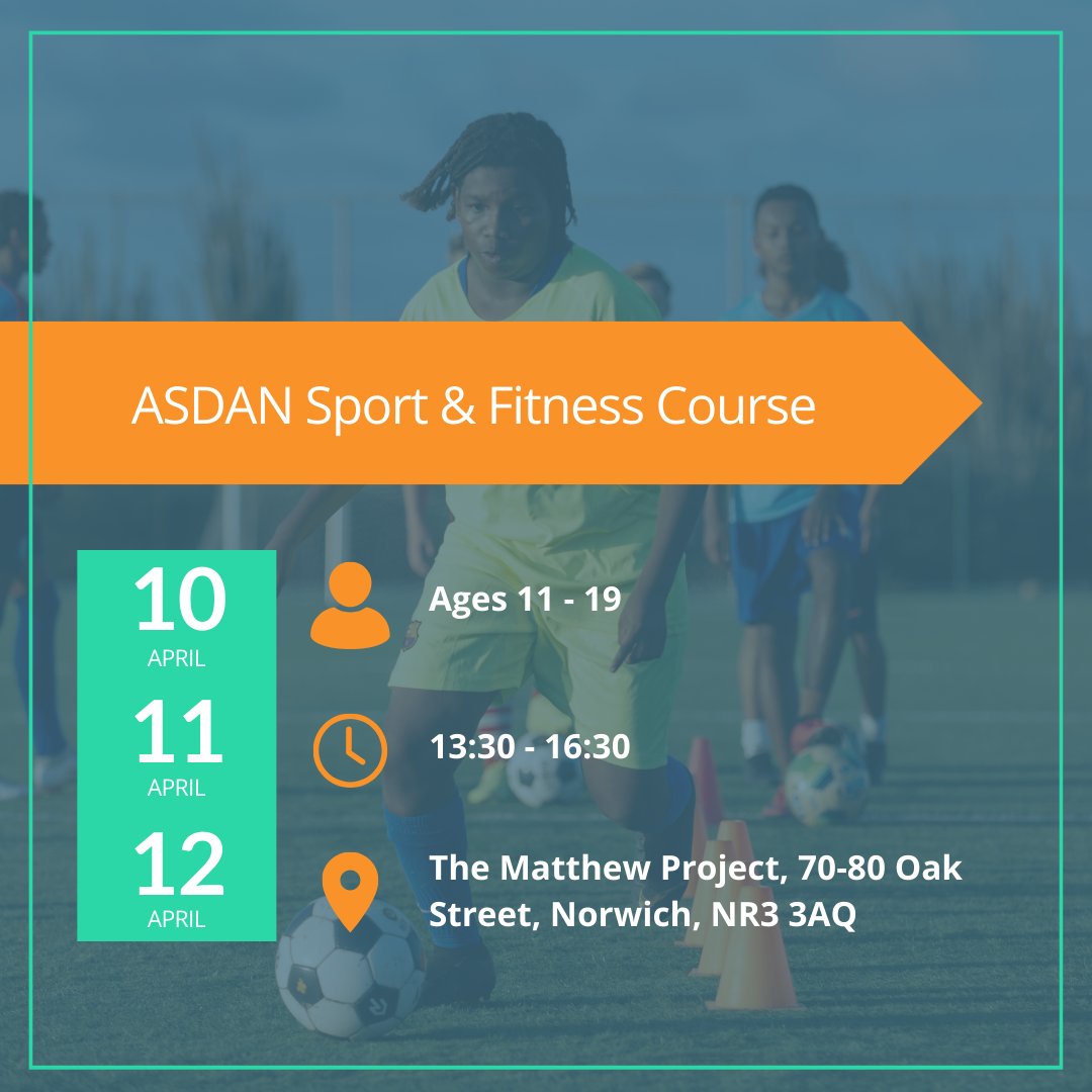 Are you a YouCan or On Track participant? And aged 11 - 19? 🙋‍♀️🙋‍♂️ @sprowstonyouthproject are running a Sport & Fitness Course where you can work towards gaining an ASDAN qualification! If you would like to attend let your worker/coach know and they can sign you up! ⚽🏓
