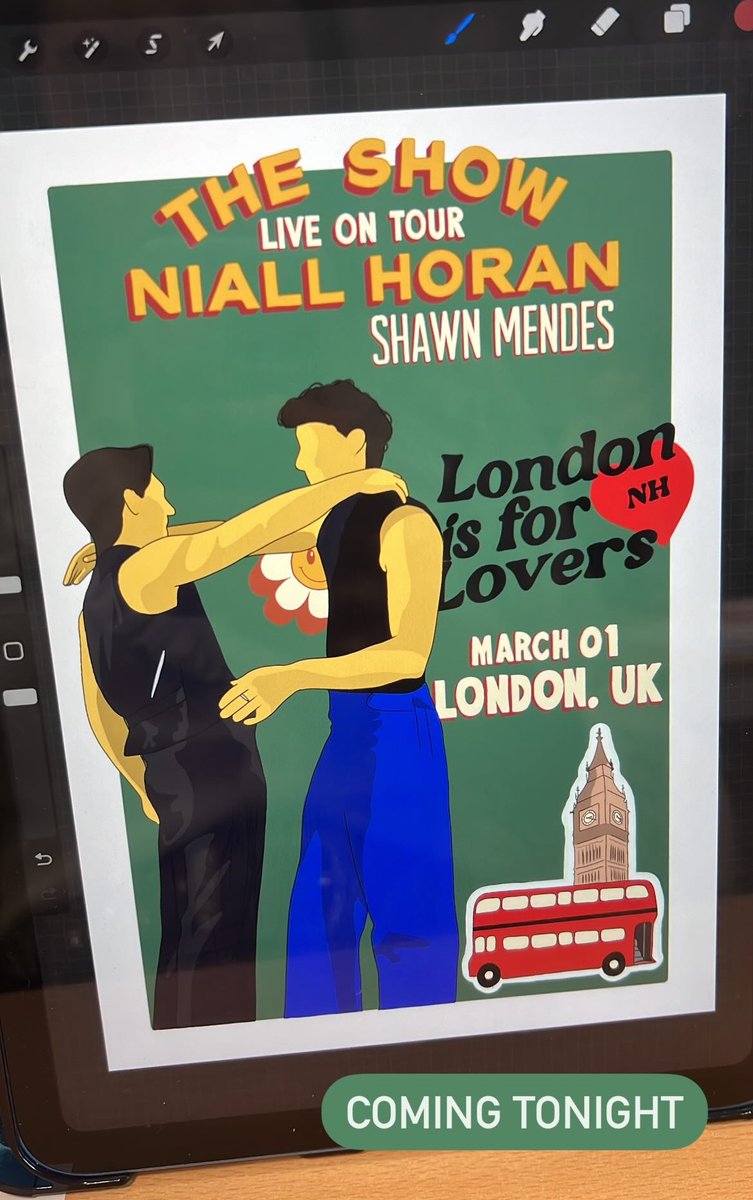 Shawn X Niall Poster for the London show !!!! #TSLOTLondon