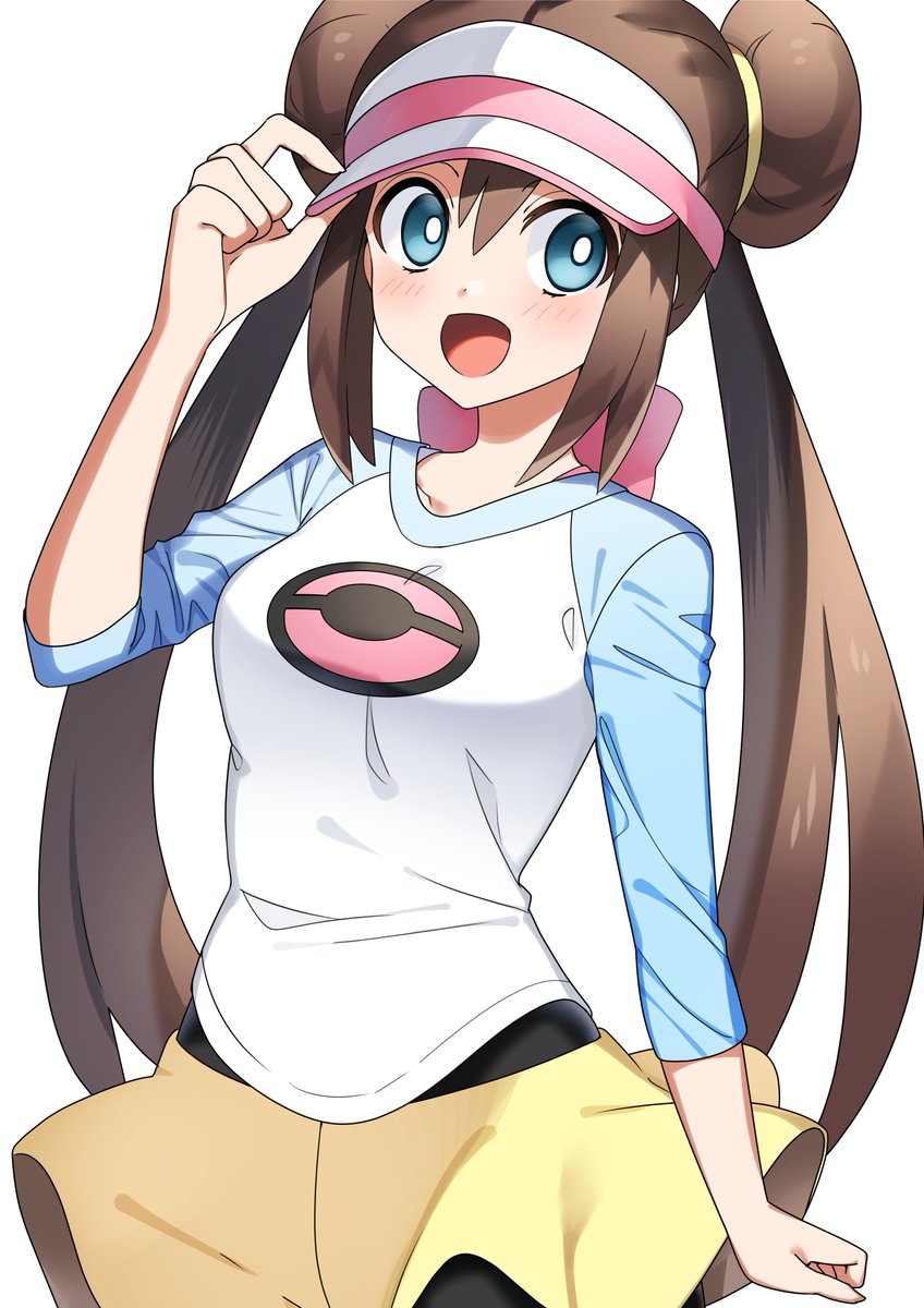 rosa (pokemon) 1girl solo long hair breasts looking at viewer blush smile  illustration images