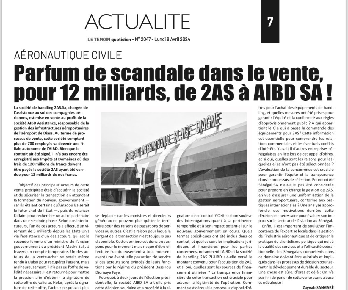 vieuxaidara's tweet image. No Comment !!!! #AIBD #2AS #Senegal @ForumCivil1 @anticorruption #Kebetu
