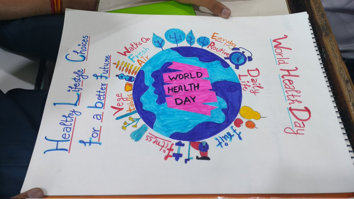 alka2411's tweet photo. Empower Your Health: A World of Wellness Begins with You!
Class X celebrated World health day by making posters.@vividh87 
@EduMinOfIndia https://t.co/jSeMCH7MLw