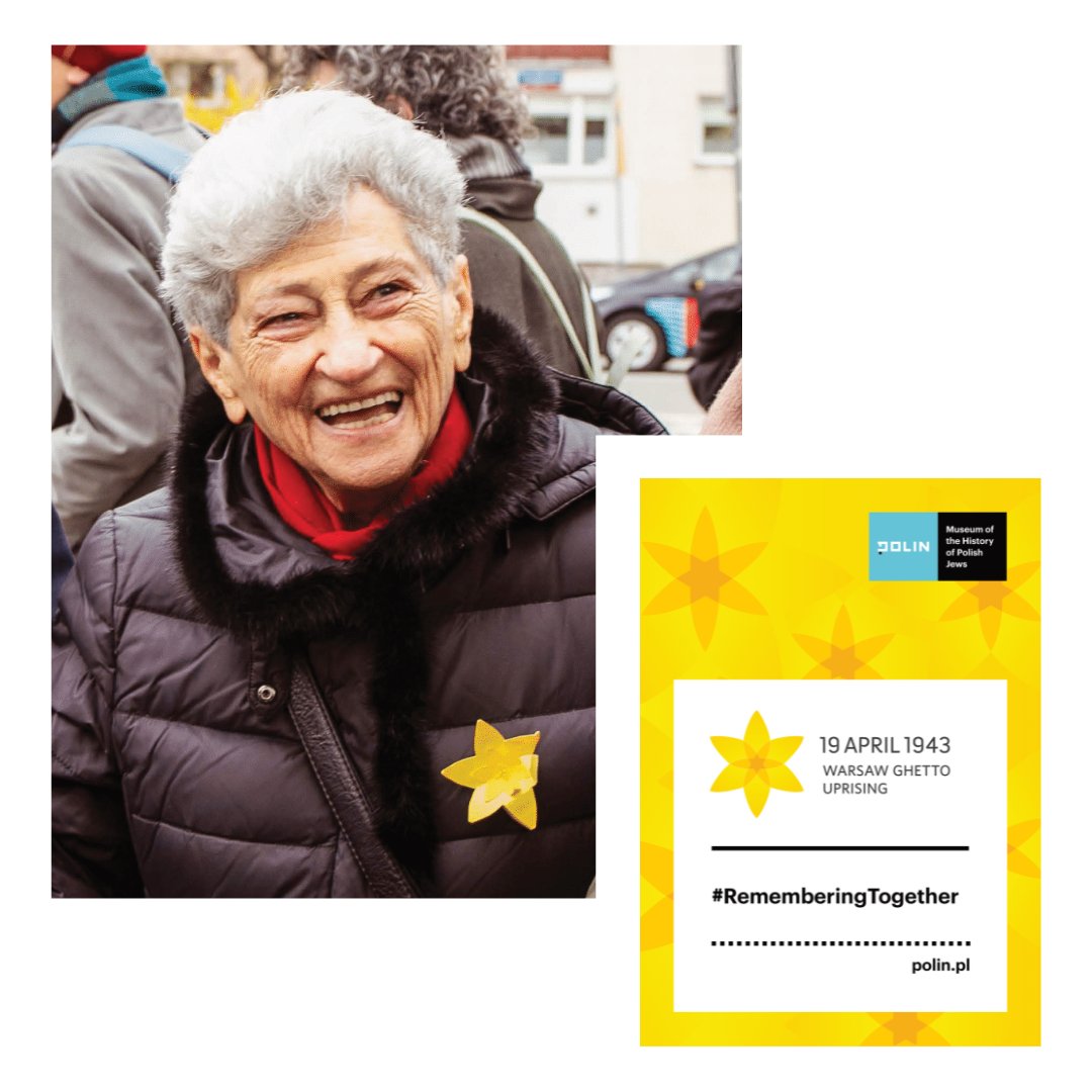 Krystyna Budnicka is one of the last living survivors of the Warsaw Ghetto Uprising. Join the @polinmuseum to commemorate the anniversary of the Warsaw Ghetto Uprising on April 19: Pin on a daffodil, take a selfie, and share it on social media using the hashtag…