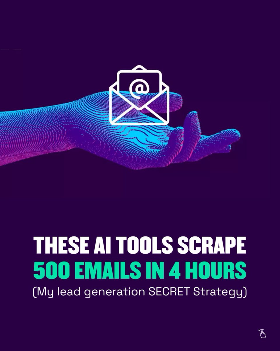 Sharing my secret lead generation strategy!
Check thread🧵

#ai #aitools #LeadGeneration #EmailMarketing