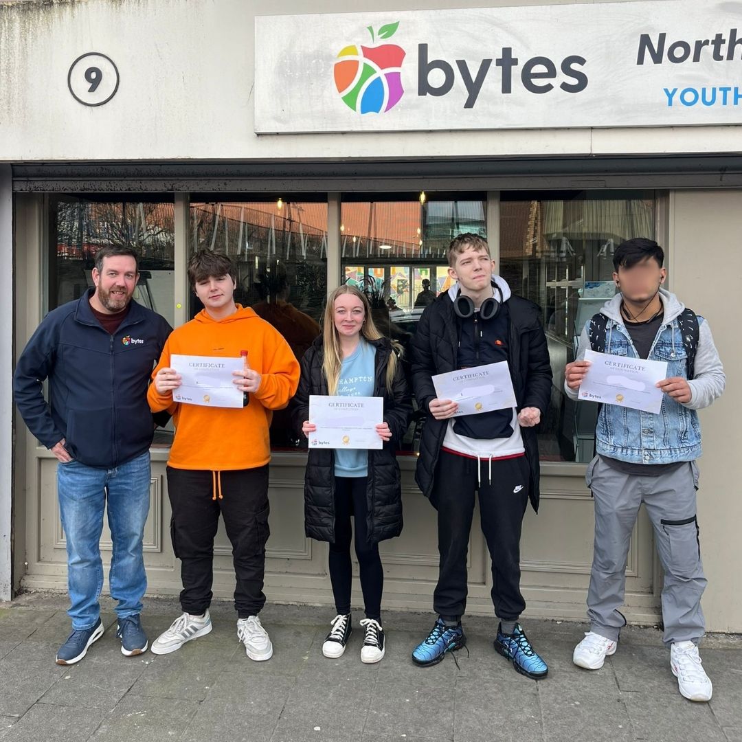 Cause for celebration as some of the Give & Take Derry young people complete L1 ICT in conjunction with the Bytes Project! Well done everyone! 👏👏 #YouthStartPartnership
