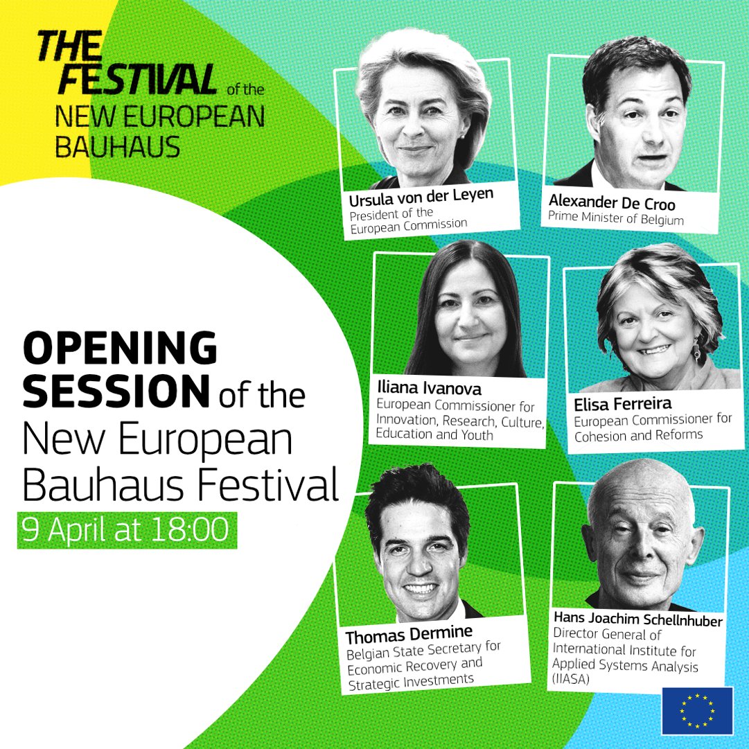 The #NewEuropeanBauhaus Festival is coming to Brussels, 9-13 April! I am excited to be there for several sessions including the opening tomorrow. Join us to celebrate innovative projects for a sustainable, inclusive and beautiful future! 👉Europa.eu/!RrXDmF