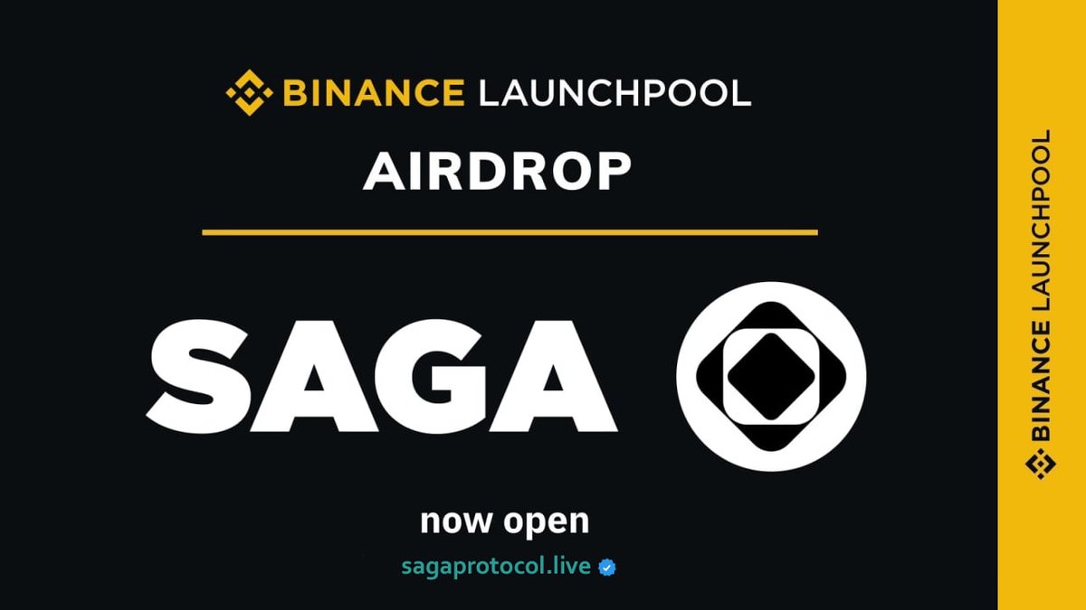Airdrop__Global's tweet photo. 🪂#GIVEAWAY #Saga(SAGA) Launchpool on #Binance
Claim #FREE 300 $SAGA Token &amp; listing Binance on Apr 09
🌟Drop your wallet address👇
Don't miss out ➡️https://t.co/Td2xqmr0ZR
🎁Claim : https://t.co/szJ5Oi1GWm
Hurry up! Quantity of spots are limited
$BTC $BNB #Saga #Airdrop #Crypto https://t.co/w1rvEPdoBV