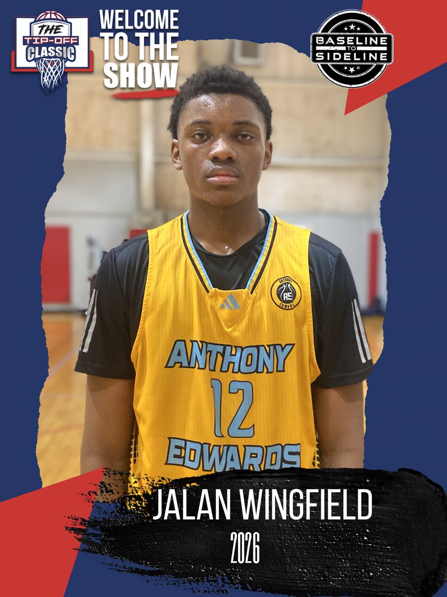 If standing on business was a player you will see Jalan Wingfield. The Class of '26 product is a tremendous competitor during #thetipoffclassic He refuses to let up and is always looking to be aggressive. His heart matches his 6'7 frame. @3SSBCircuit is loading #btsreport