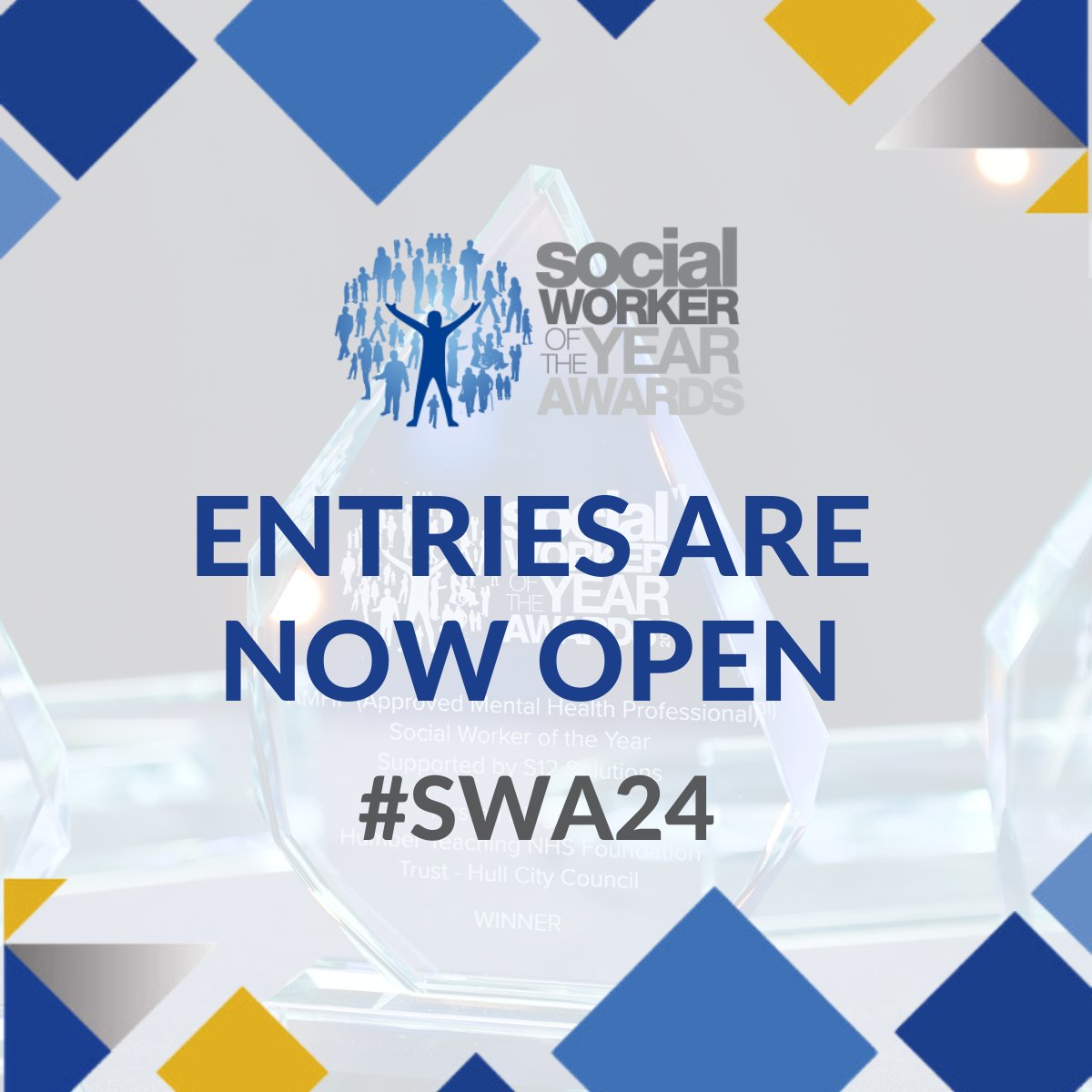 Entries for the 2024 Social Worker of the Year Awards are now OPEN 📢 See the full list of categories and nominate on our website: socialworkawards.com Good luck! 🌟 #SWA24 @BASW_UK @CommunityCare @SocialWorkToday @myswnews @cypnow