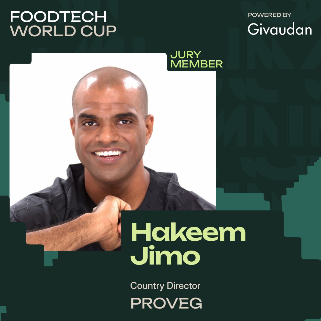 #ProVeg Nigeria Director Hakeem Jimo is joining the #FoodTech World Cup Jury! 🏆 FoodHack and @Givaudan have launched a global tournament to uncover the most impactful #AgriFoodTech #startups. AgriFoodTech startups can still enter ➡️hubs.ly/Q02s0zzR0