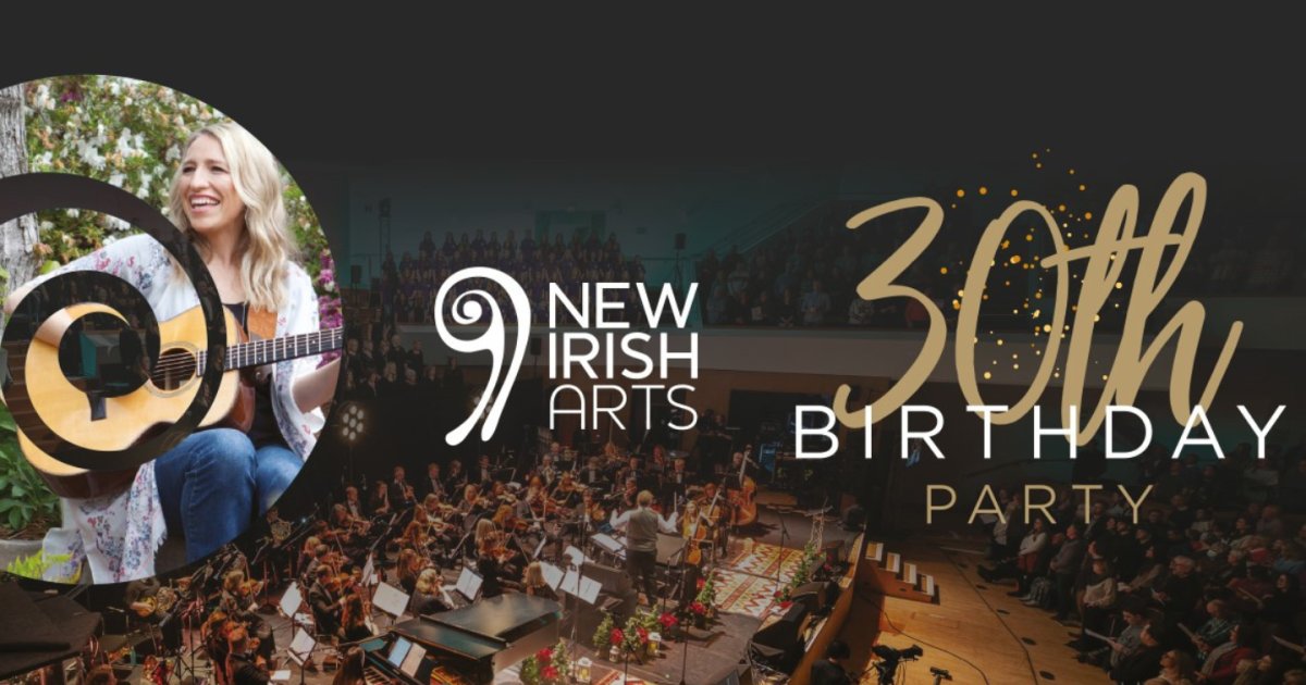 Join us New Irish Arts as they celebrate their 30th Birthday at the Waterfront Hall 🎉 This event will feature the New Irish Choir and Orchestra and our fabulous Youth Choirs in a huge and vibrant celebration 🎼 Tickets go on sale Wednesday at 10am 🎫 bit.ly/3JaOr59