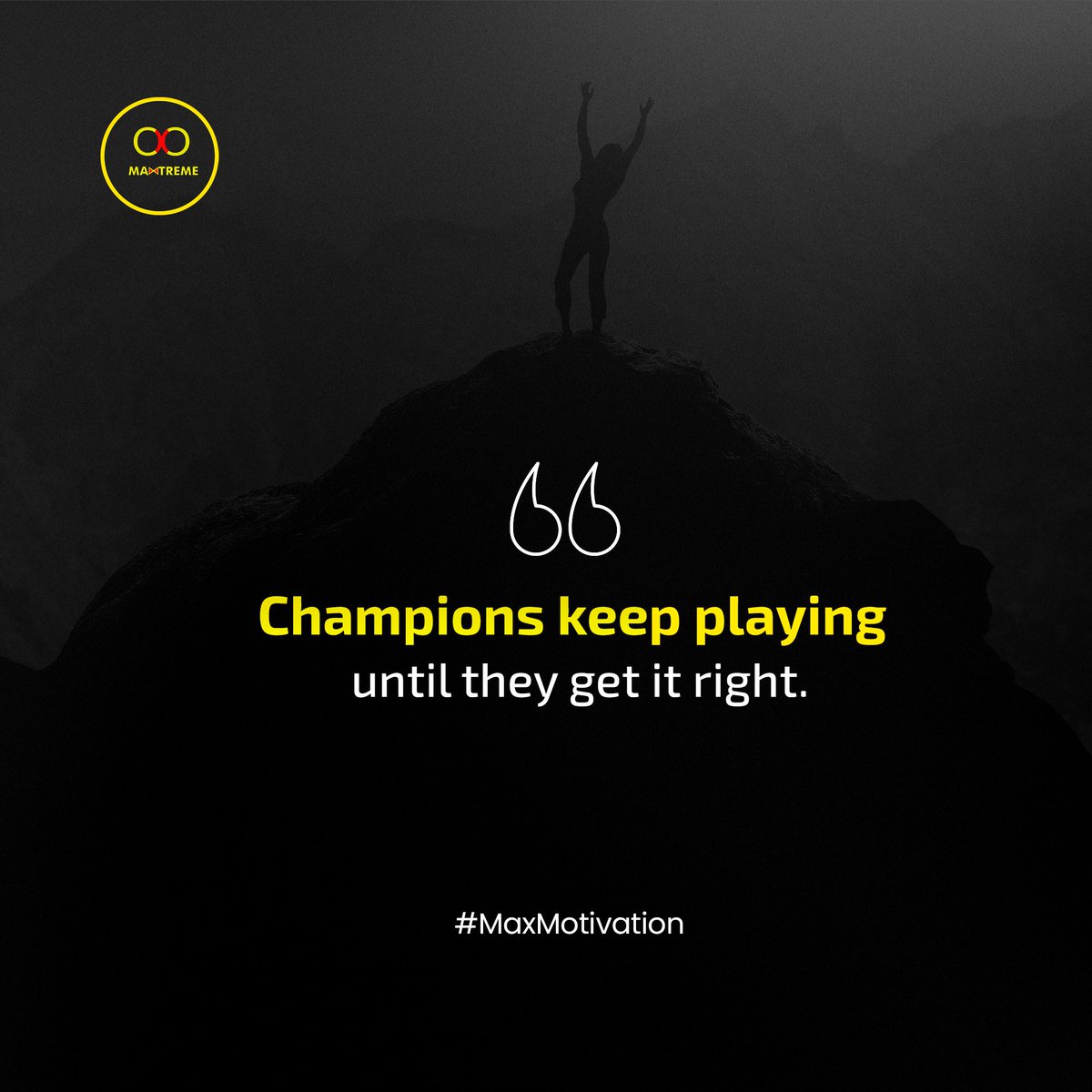 Don't quit! Keep grinding until you perfect your winning move and achieve greatness.

#MaxtremeInc #MaxMotivation #MondayMotivation