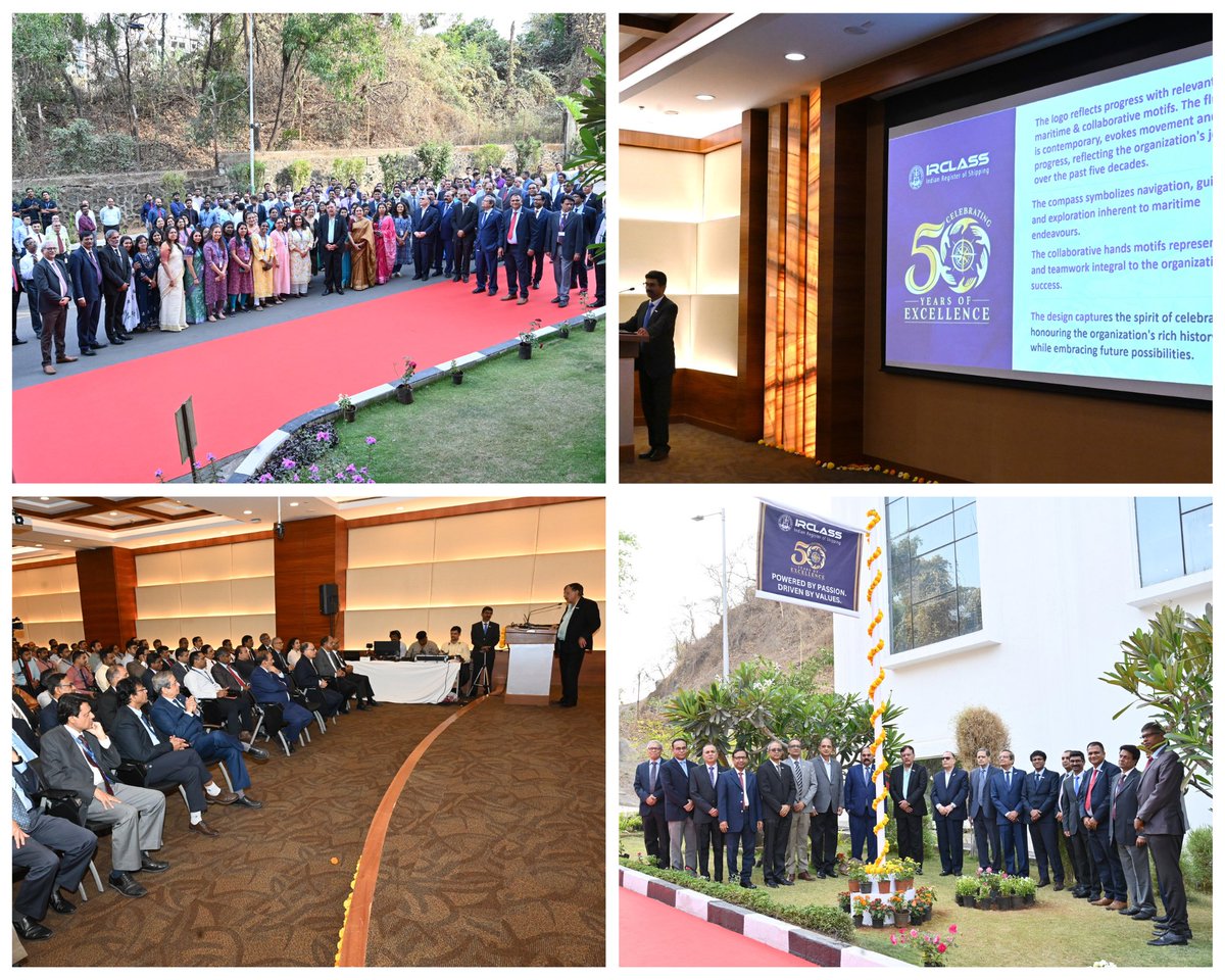irclass's tweet photo. Indian Register of Shipping @irclass commences celebrations as it enters 50th year. Read here👉
https://t.co/YMtw9sjQ2O
#maritime #50yearscelebration #milestone #50Years #shipping #Sustainability #integrity #marine #celebration #foundation #Passion #value #maritimenews https://t.co/VkCRzOVFwK