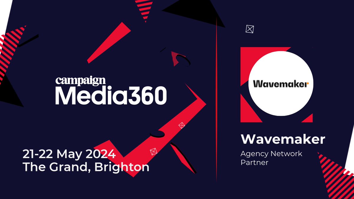 We are excited to announce @WavemakerUK as one of #Media360's event partners. Book your pace here bit.ly/40FcUY7 to join them!