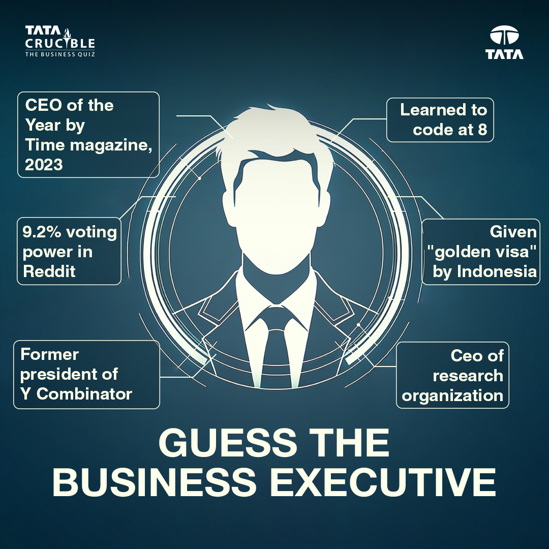 With a childhood passion for coding, a track record of transformative leadership, and global recognition, he's a figure of high esteem in the tech community. ​ ​ Can you guess who this executive is? Share your answers below! 🤔 ​ ​ #TataCrucible #TataCrucibleTurns20